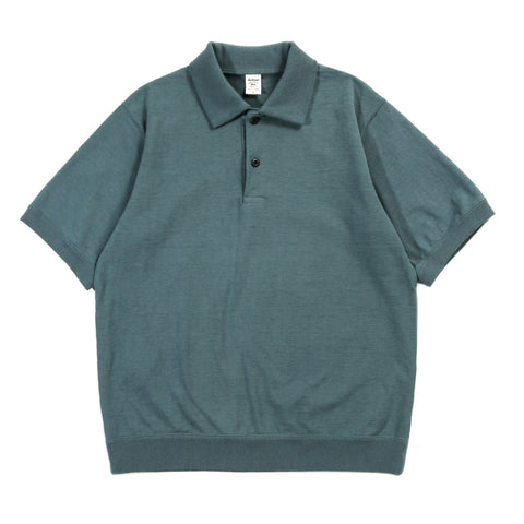 JACKMAN DOTSUME RIB POLO CLOUDY GREEN