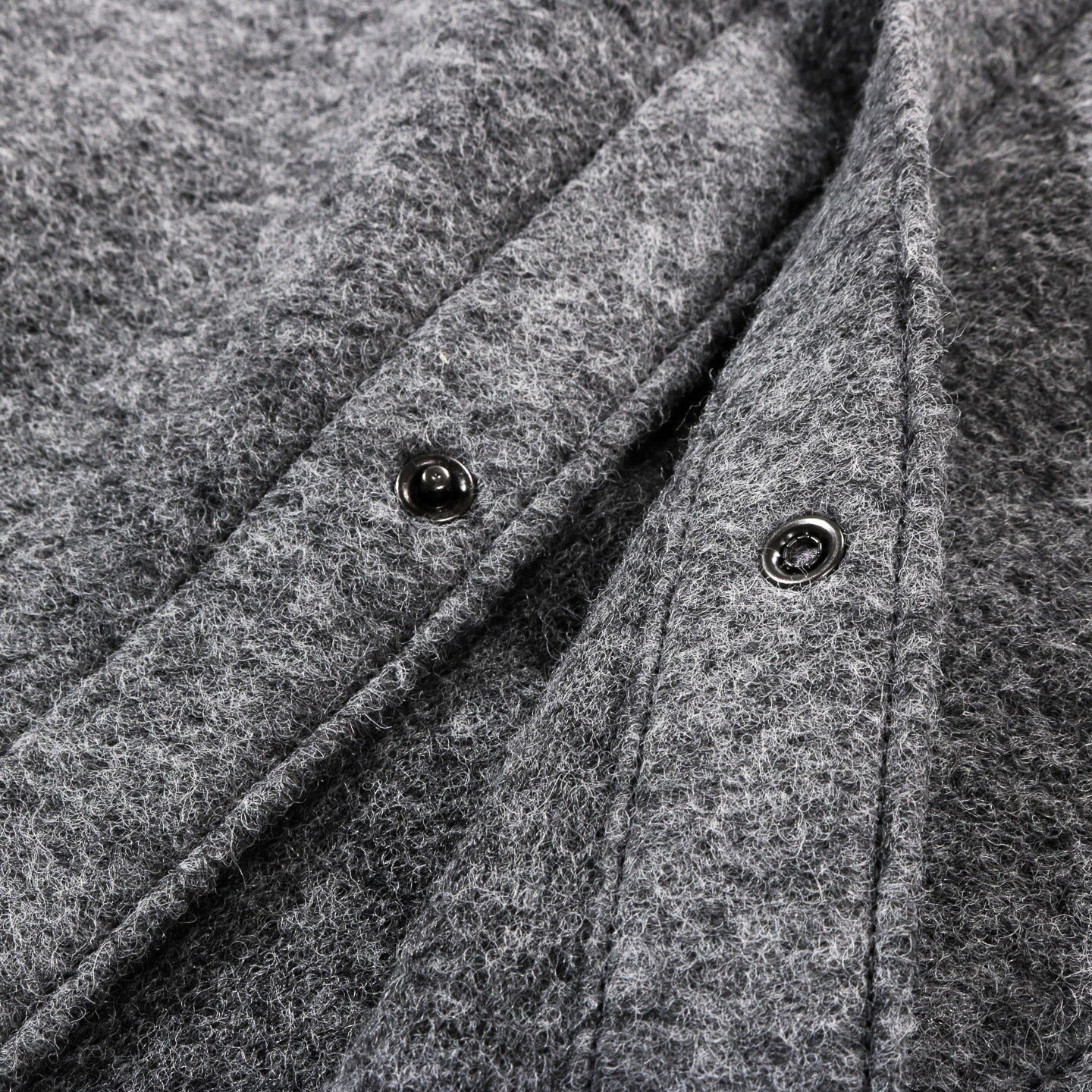 JACKMAN WOOL COACH SHIRT HEATHER CHARCOAL