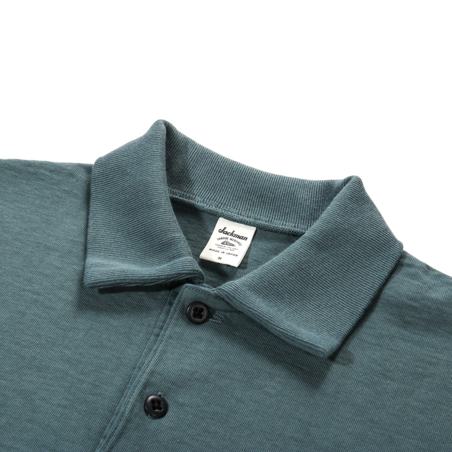 JACKMAN DOTSUME RIB POLO CLOUDY GREEN