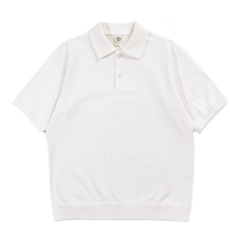 JACKMAN DOTSUME RIB POLO OFF WHITE