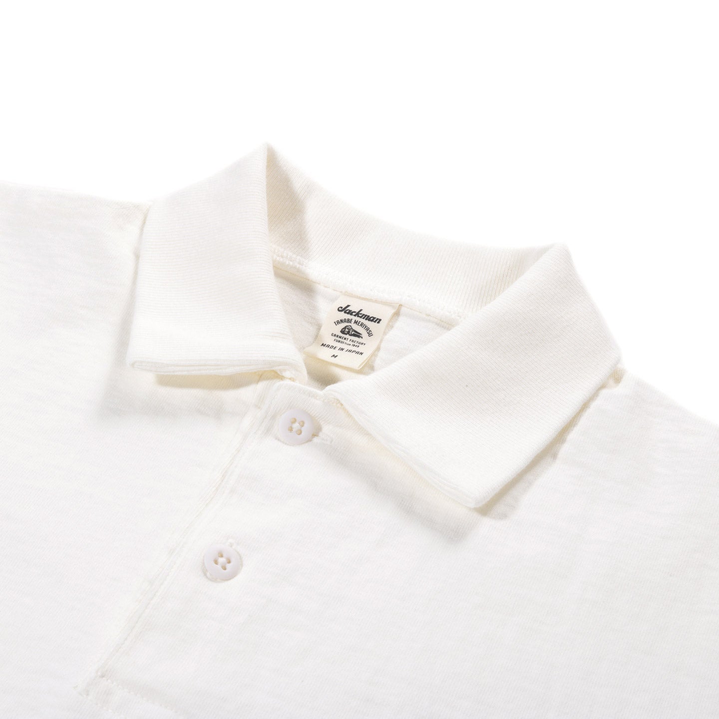 JACKMAN DOTSUME RIB POLO OFF WHITE