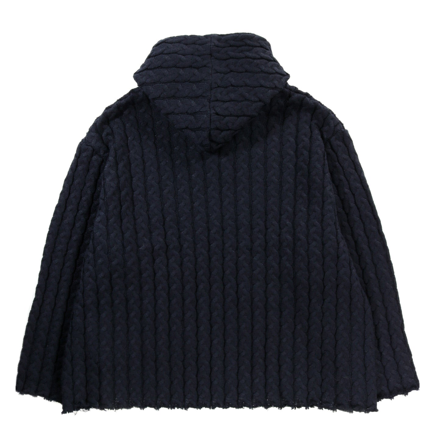 JOONE JOONAM CABLE KNIT ZIP HOODIE NAVY