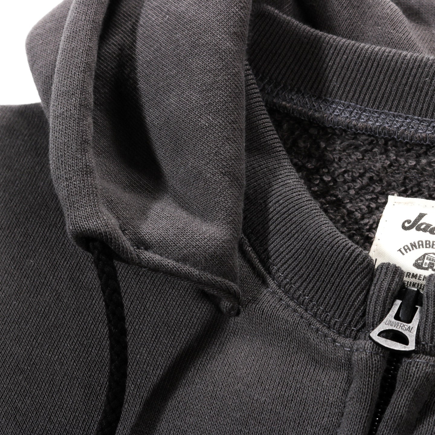 JACKMAN BIG LOOP AFTER HOOD ZIP HOODIE DARK GRAY