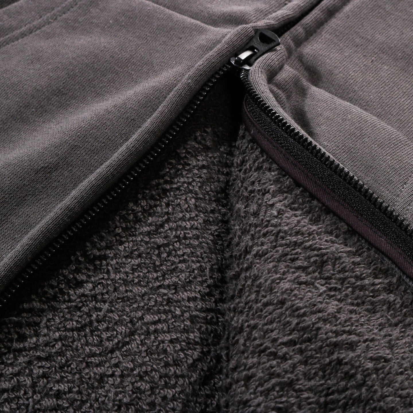 JACKMAN BIG LOOP AFTER HOOD ZIP HOODIE DARK GRAY
