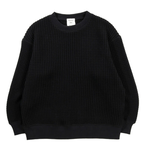 JACKMAN BIG WAFFLE CREWNECK BLACK