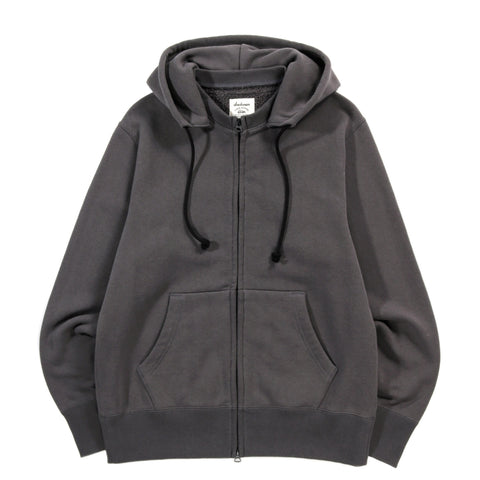 JACKMAN BIG LOOP AFTER HOOD ZIP HOODIE DARK GRAY