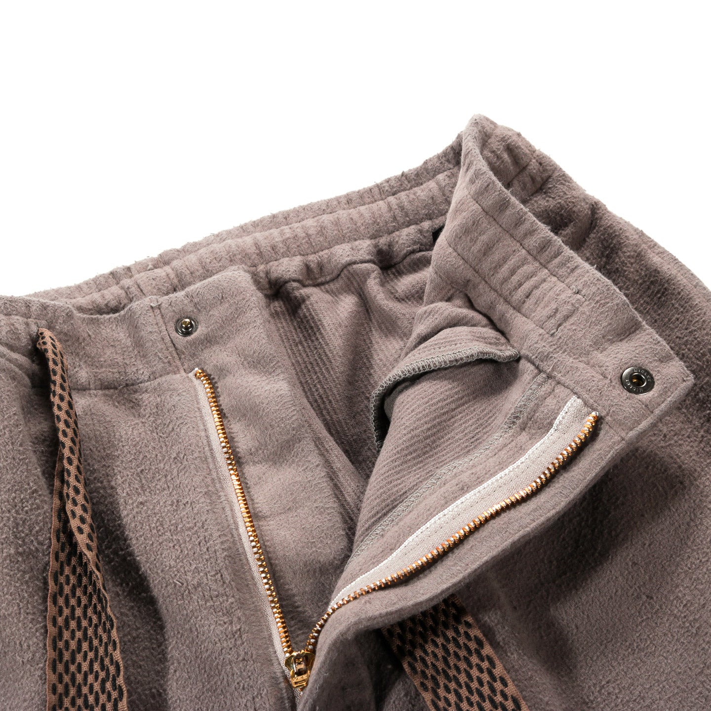 KAPITAL NAPPED HEAT-CORDUROY EASY PANTS GRAY