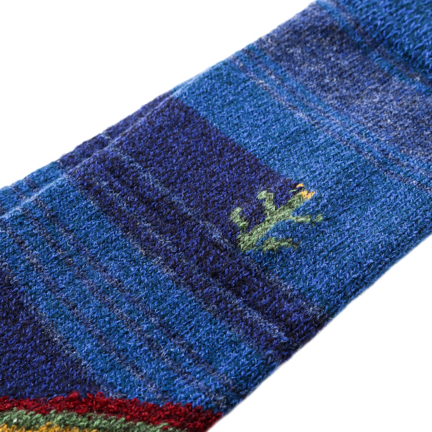 KAPITAL 96 YARNS WOOL GABBEH HEEL SOCKS BLUE