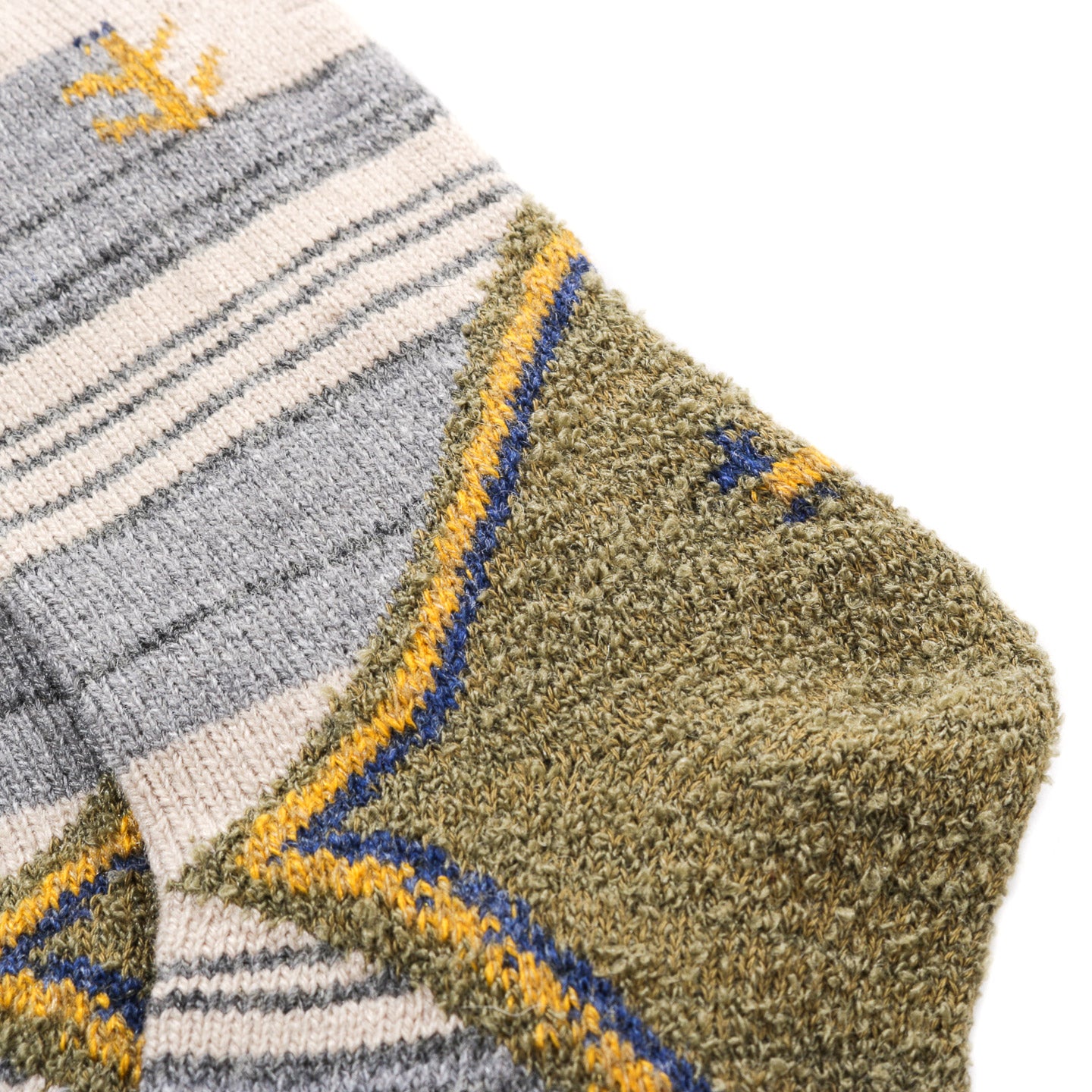 KAPITAL 96 YARNS WOOL GABBEH HEEL SOCKS BEIGE