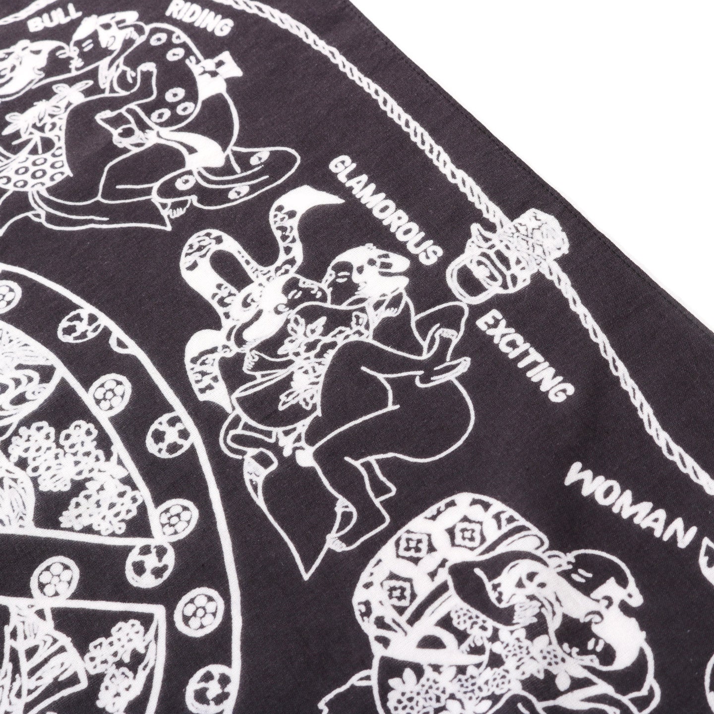 KAPITAL FASTCOLOR SELVEDGE BANDANA YOBAI BLACK