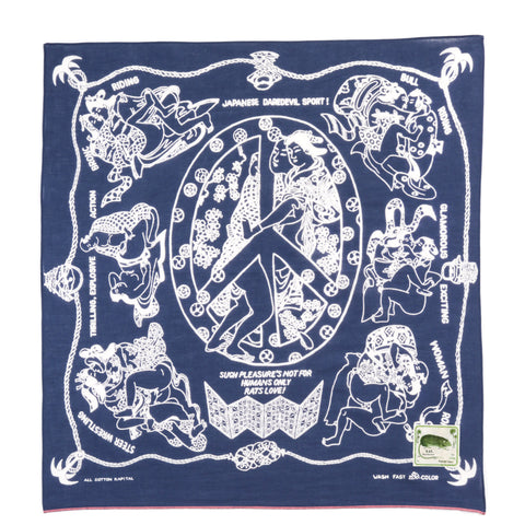KAPITAL FASTCOLOR SELVEDGE BANDANA YOBAI NAVY