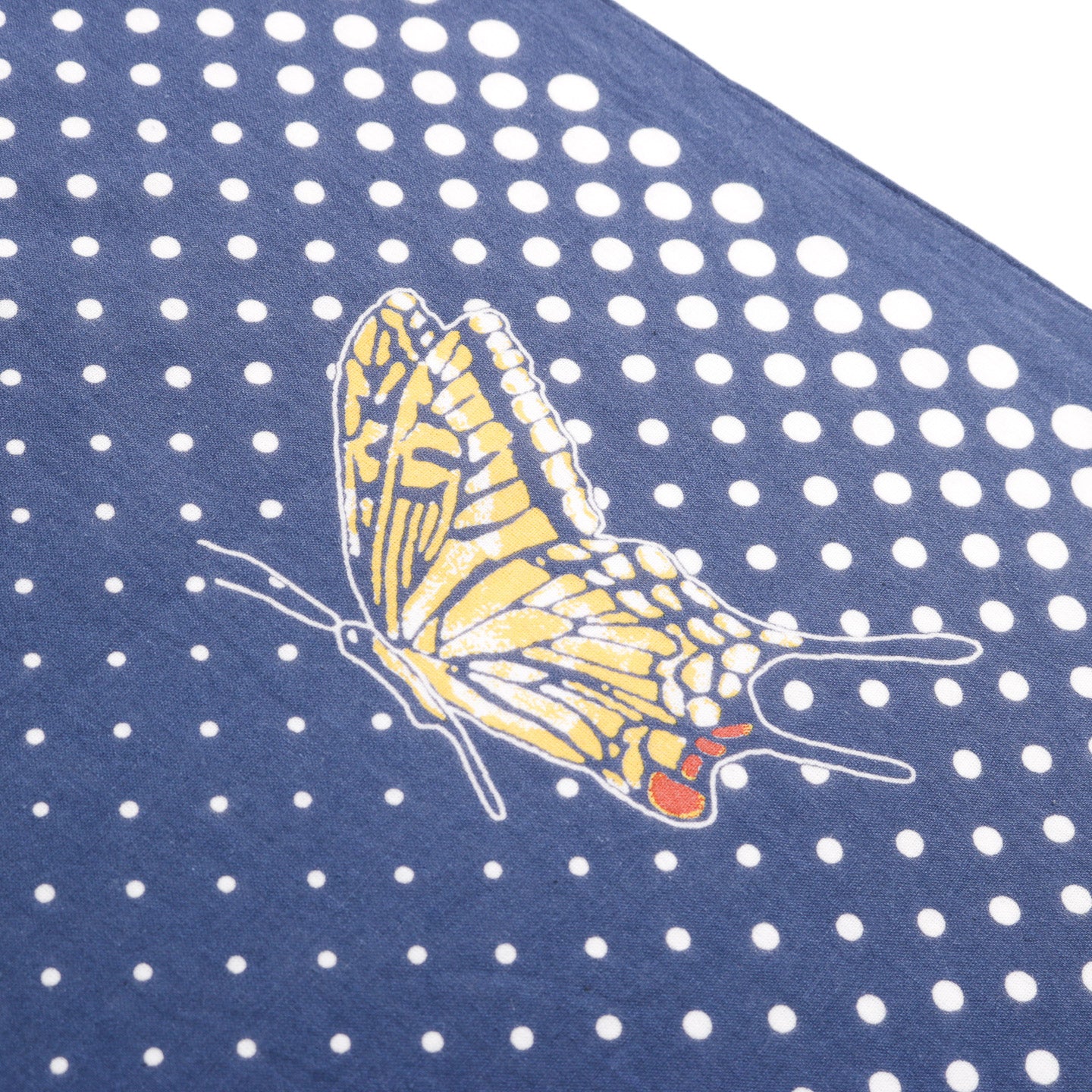 KAPITAL FASTCOLOR SELVEDGE BANDANA COCO SWALLOWTAIL NAVY
