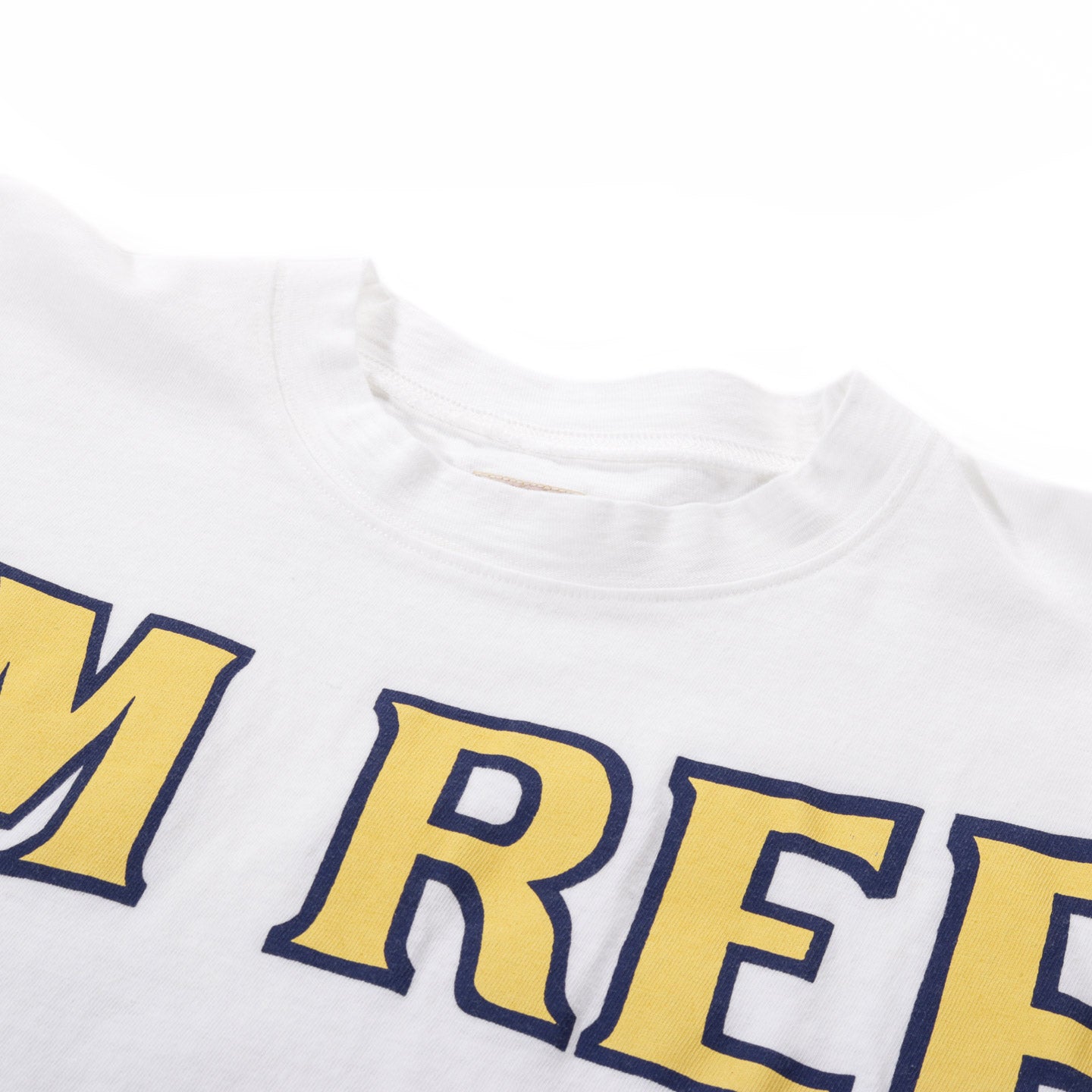 KAPITAL JERSEY HUGE-T DENIM REPAIR WHITE