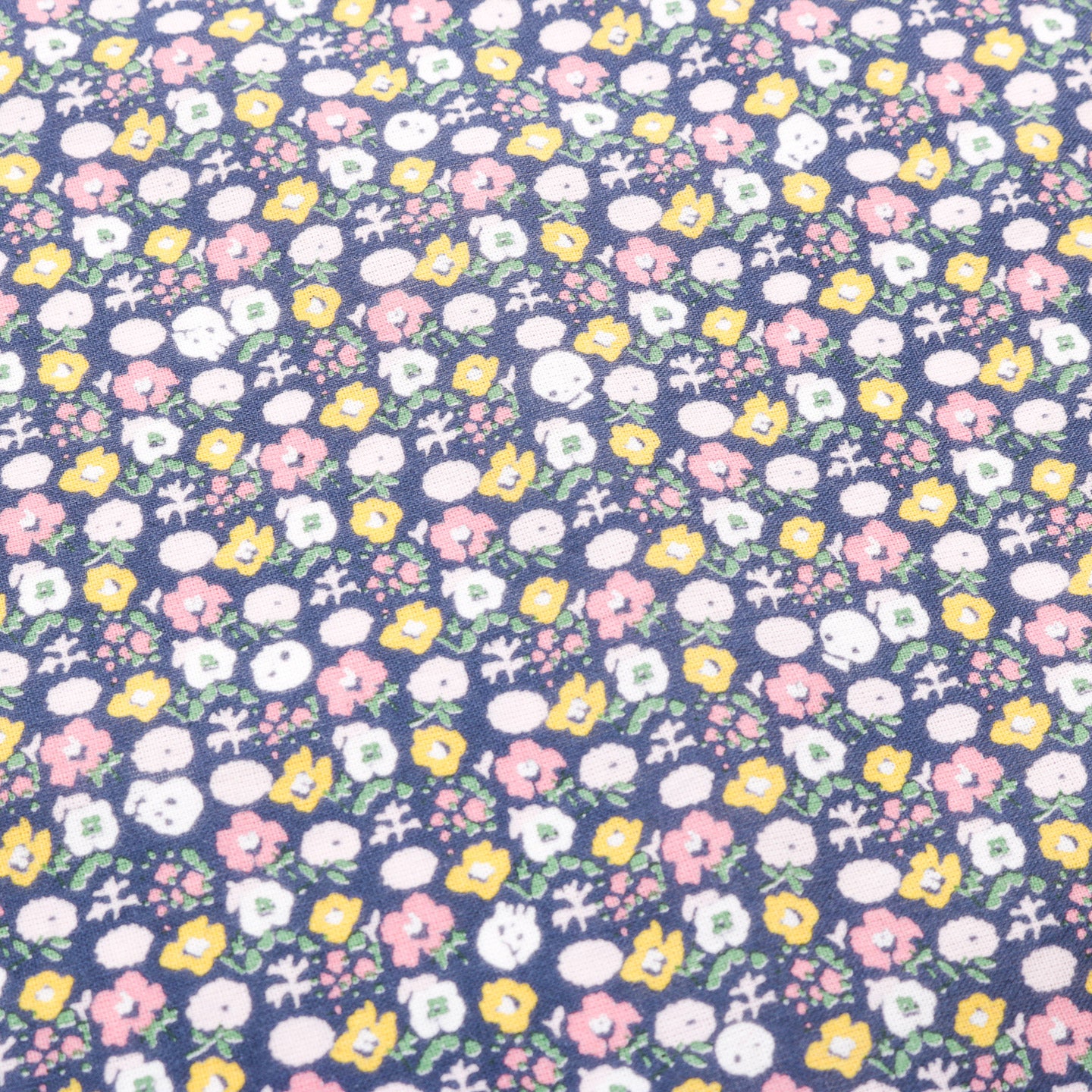 KAPITAL FASTCOLOR SELVEDGE BANDANA SKULL & FLOWER NAVY