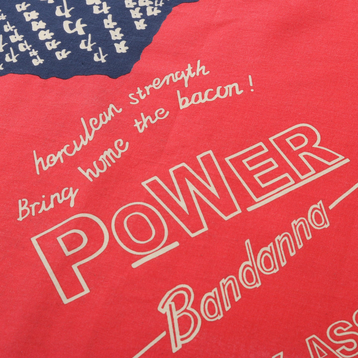 KAPITAL FASTCOLOR SELVEDGE BANDANA LOVE POWER NAVY