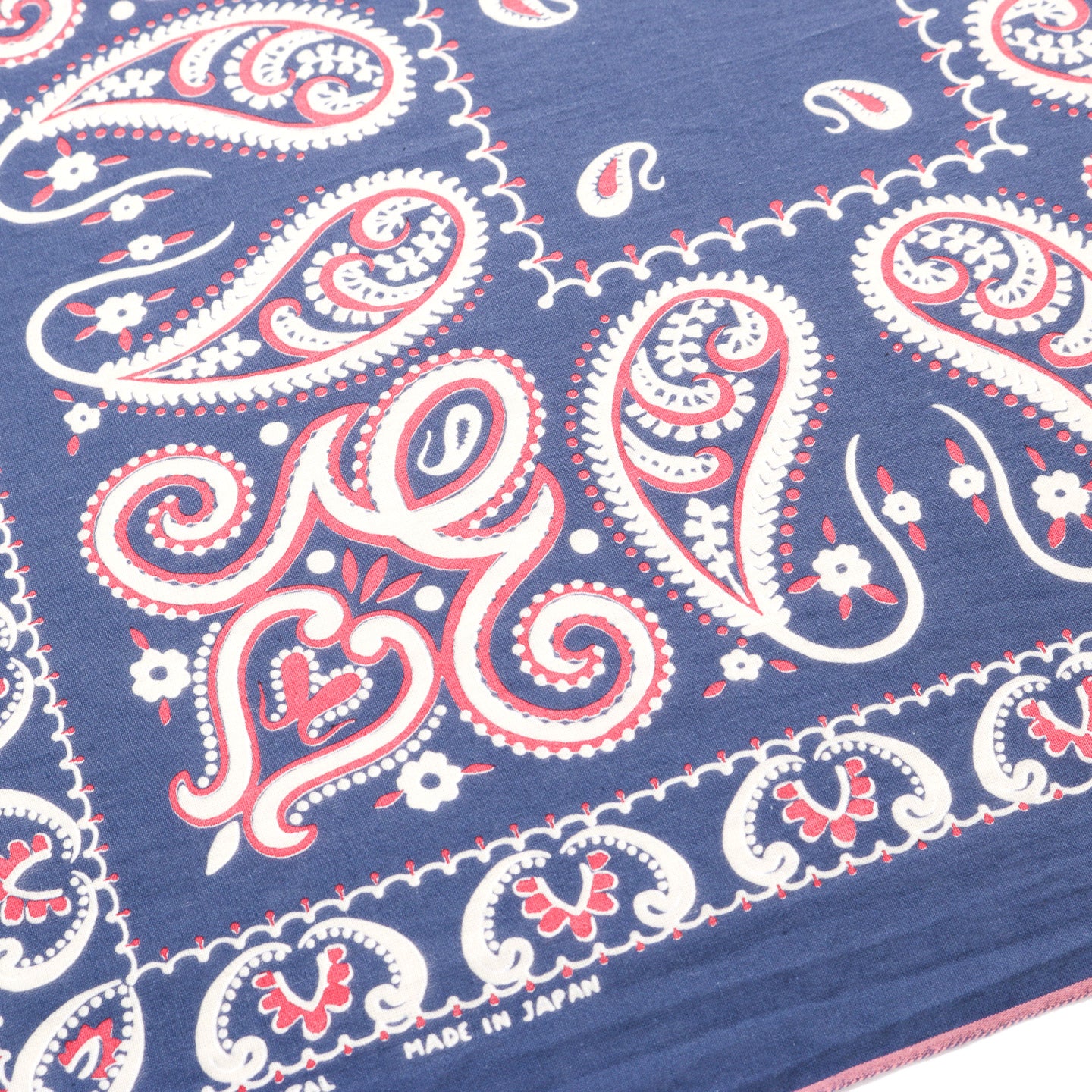 KAPITAL FASTCOLOR SELVEDGE BANDANA SAMBO PAISELY NAVY