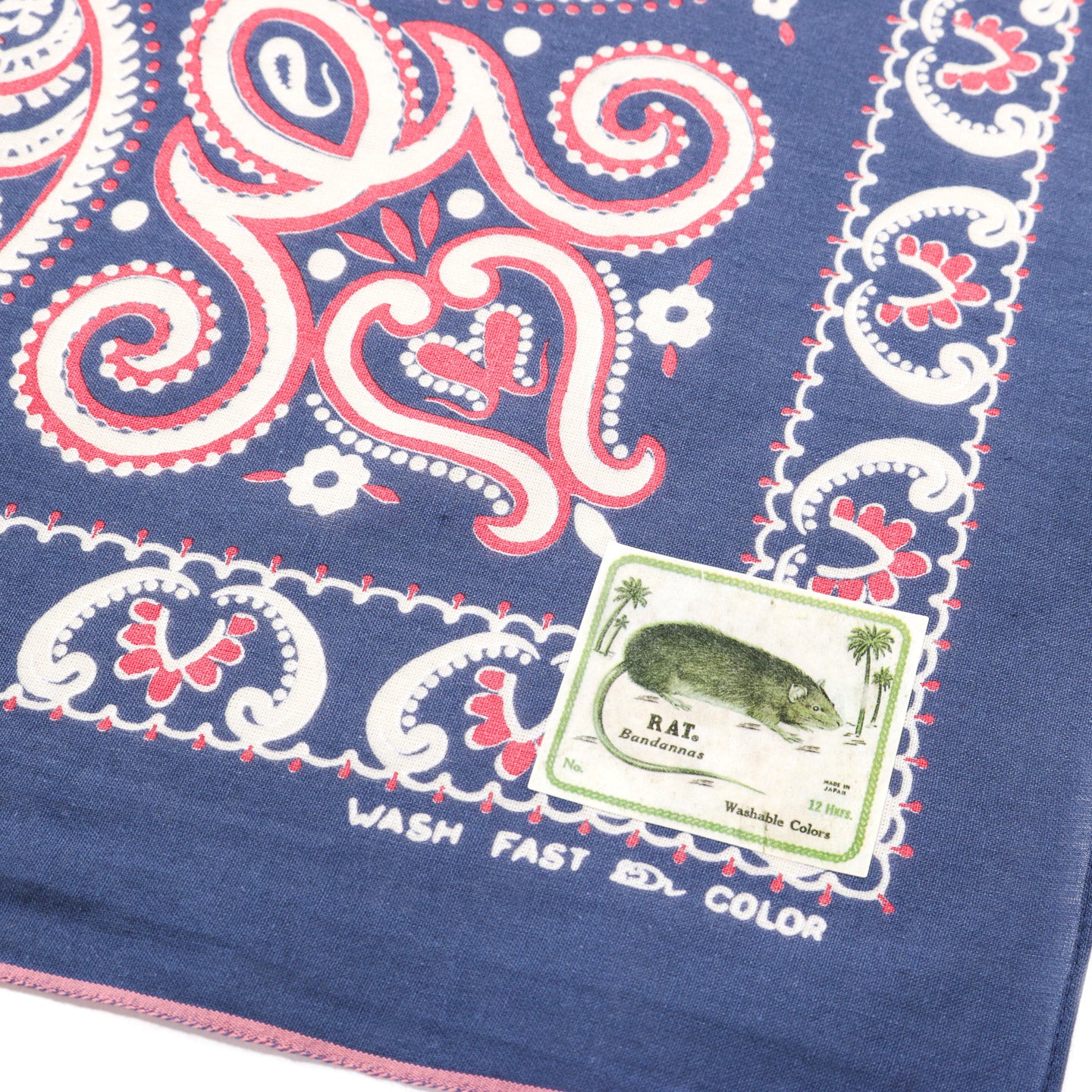 KAPITAL FASTCOLOR SELVEDGE BANDANA SAMBO PAISELY NAVY