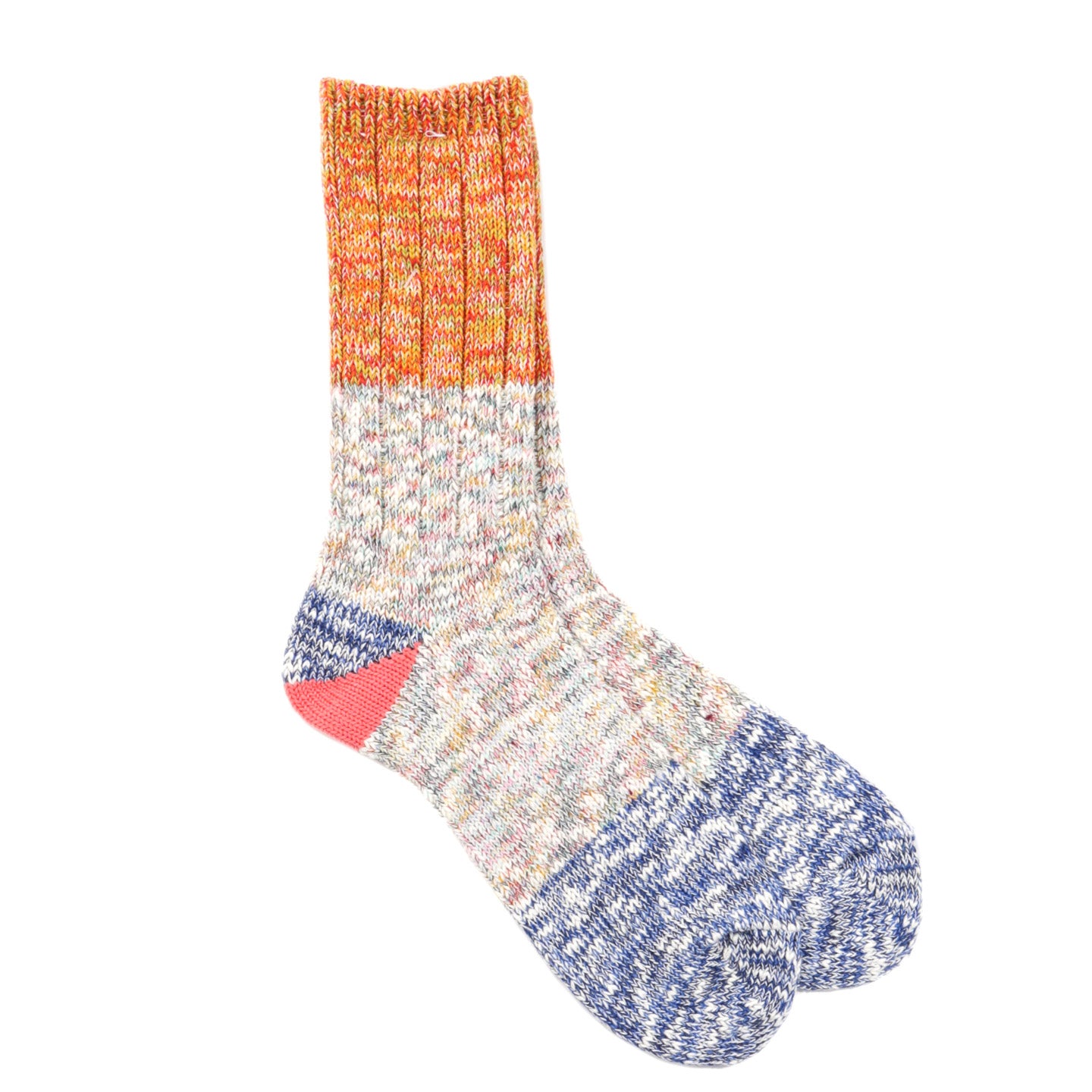 KAPITAL 60 YARNS 2 TONES HEEL SOCKS BLUE