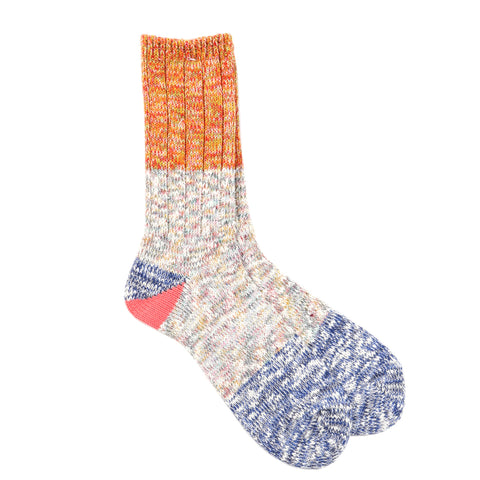 KAPITAL 60 YARNS 2 TONES HEEL SOCKS BLUE