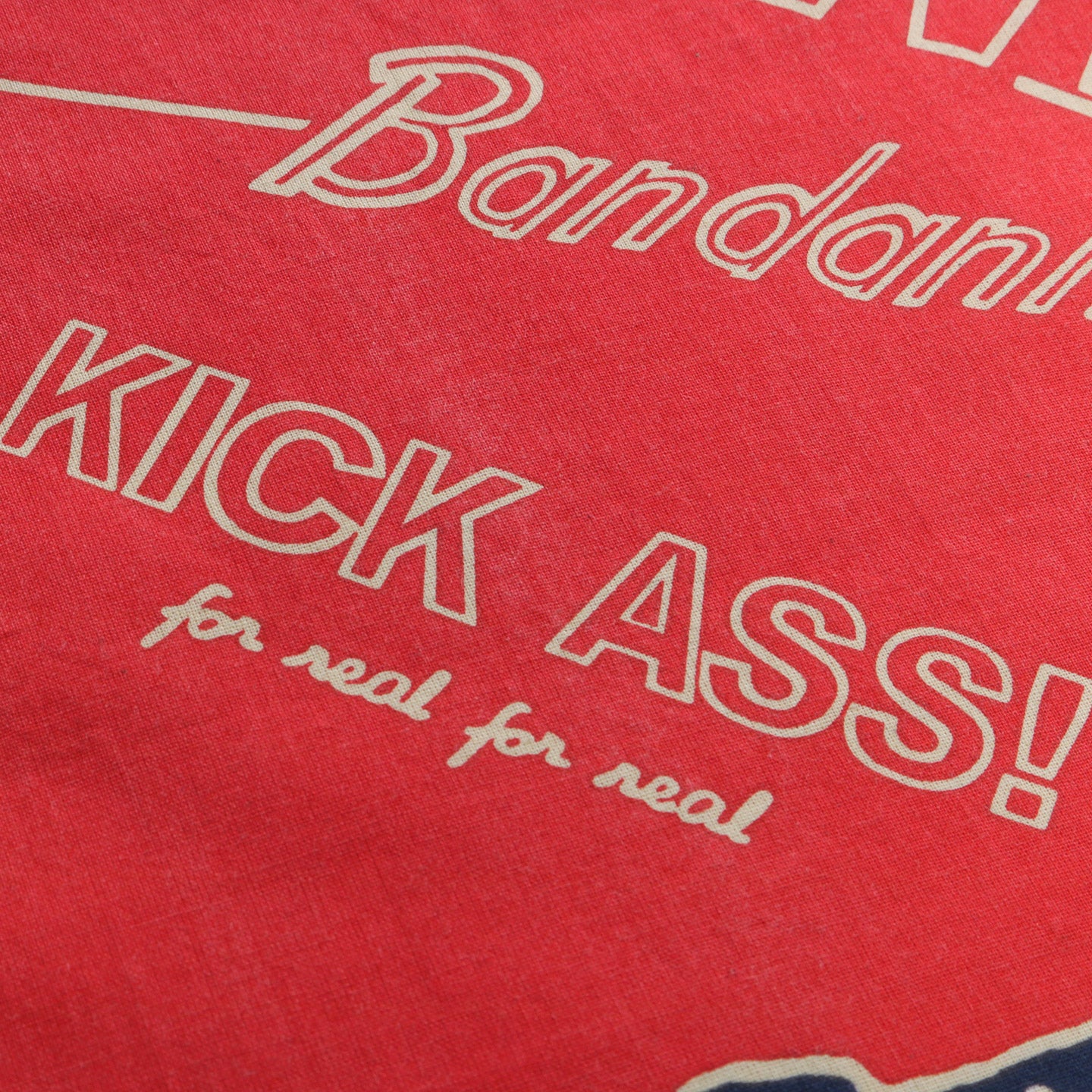 KAPITAL FASTCOLOR SELVEDGE BANDANA LOVE POWER NAVY