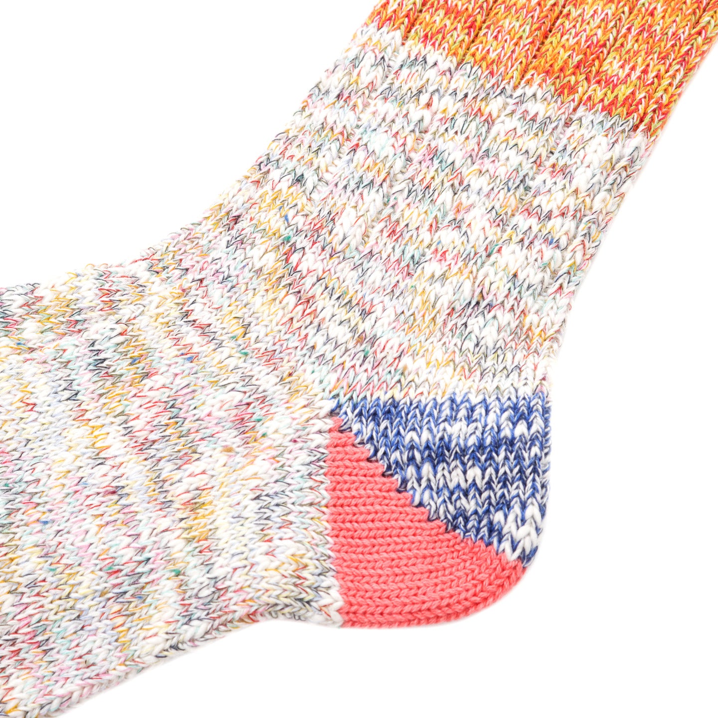 KAPITAL 60 YARNS 2 TONES HEEL SOCKS BLUE