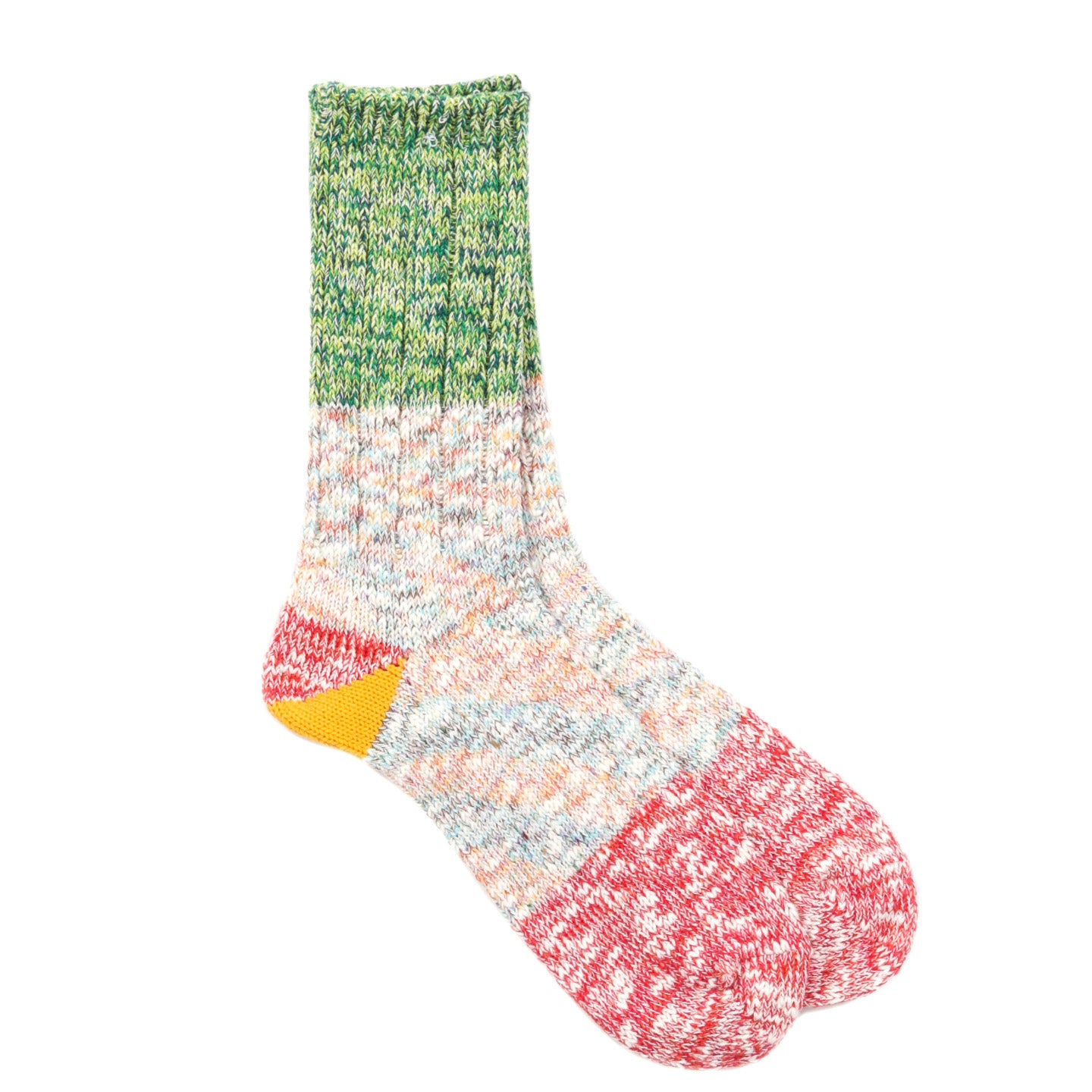 KAPITAL 60 YARNS 2 TONES HEEL SOCKS RED
