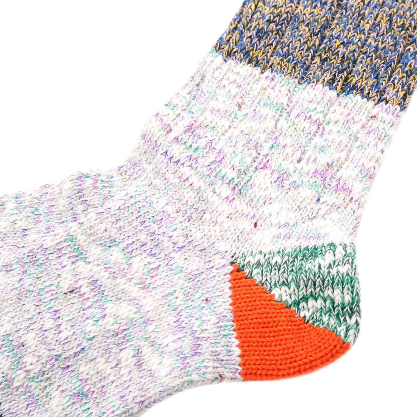 KAPITAL 60 YARNS 2 TONES HEEL SOCKS GREEN