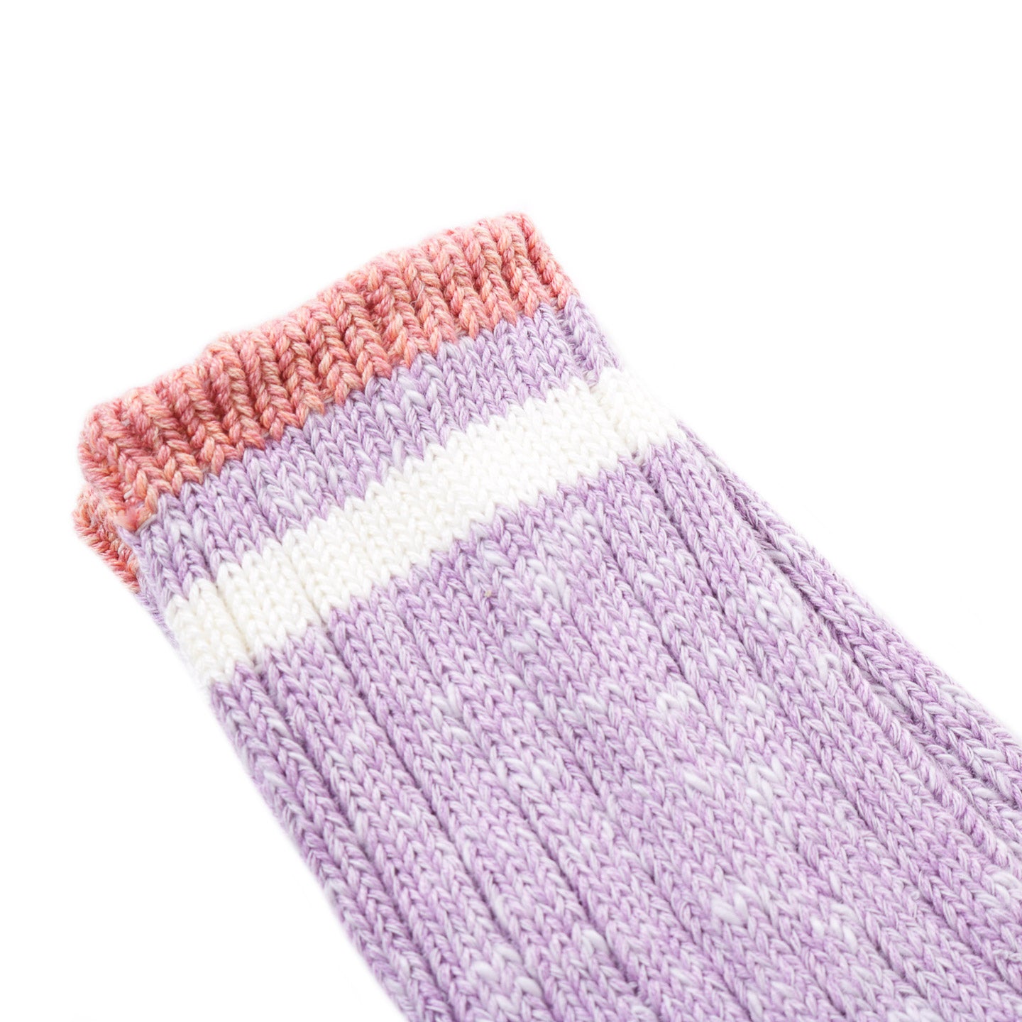 KAPITAL 60 YARNS IVY RAINBOWY HAPPY HEEL-HOLD SOCKS PURPLE X PINK