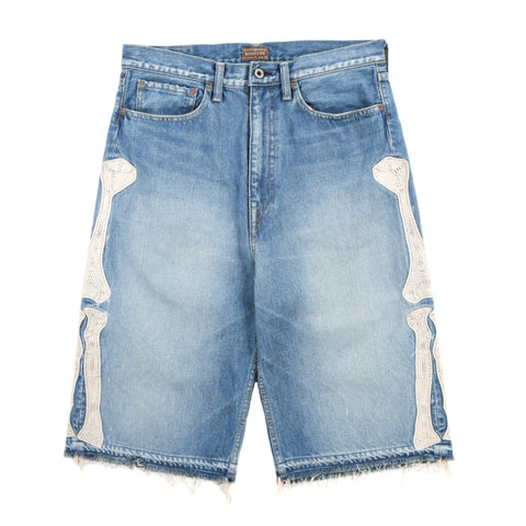 KAPITAL 14OZ DENIM 5P SHORTS BONE PRO
