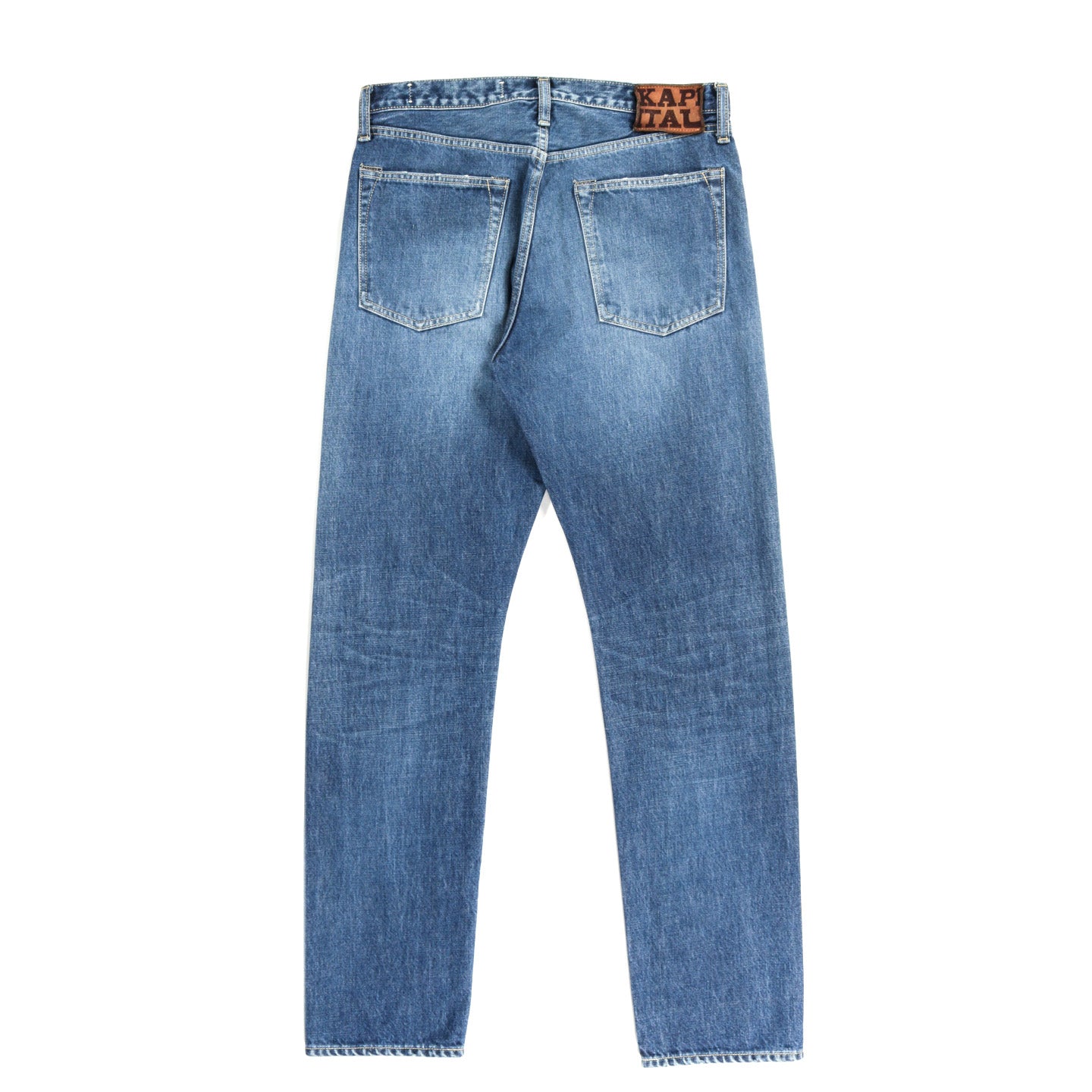 KAPITAL 14OZ DENIM 5P MONKEY CISCO MIDTONE WASH