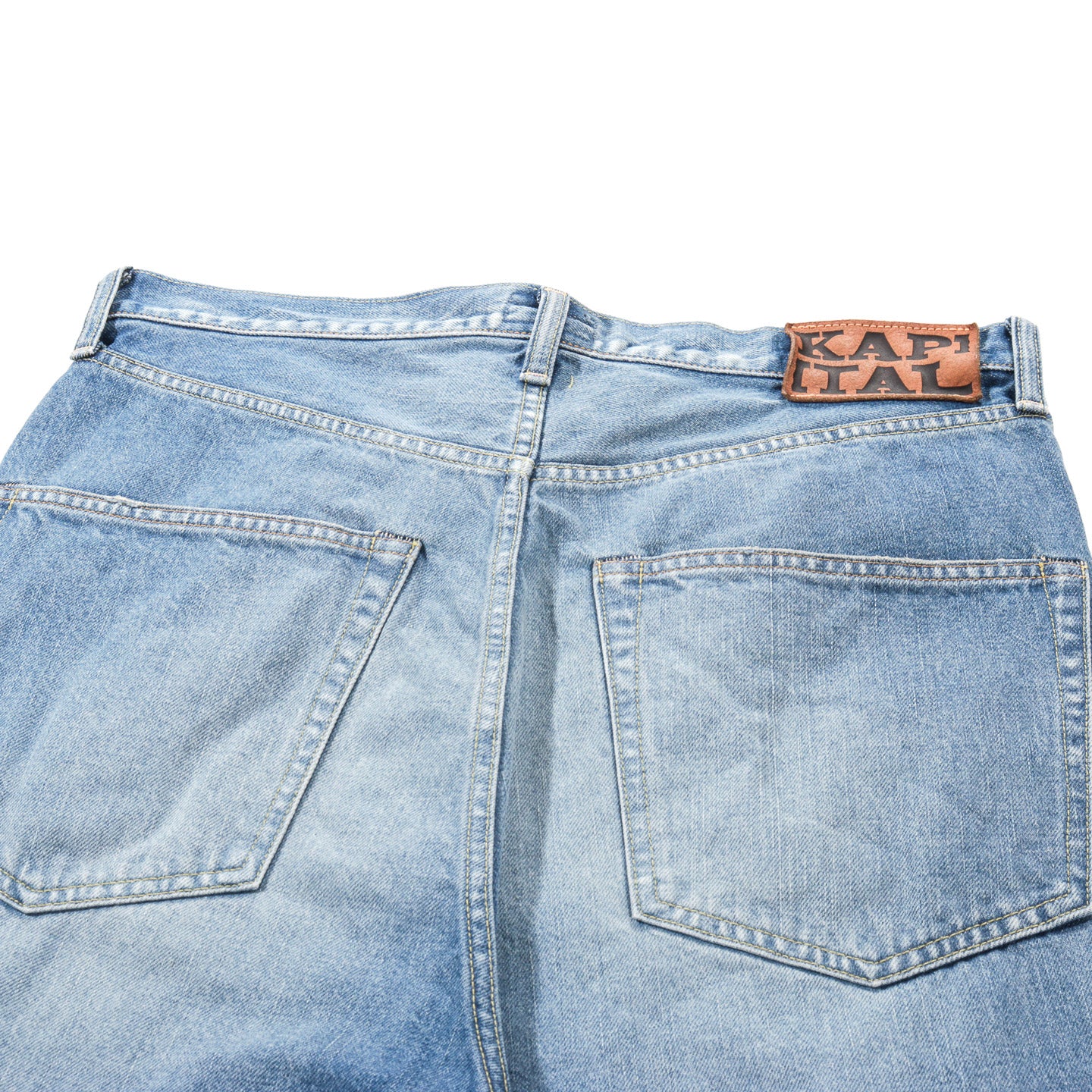 KAPITAL 14OZ DENIM 5P SHORTS BONE PRO