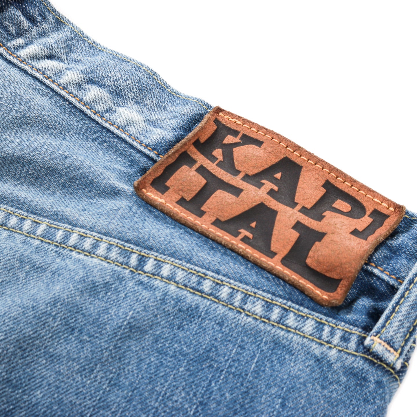 KAPITAL 14OZ DENIM 5P SHORTS BONE PRO