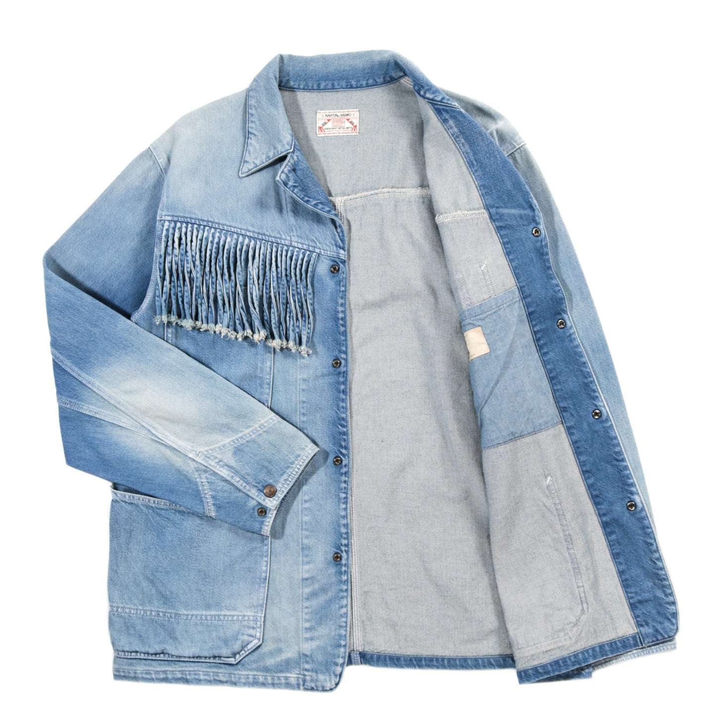 KAPITAL 11.5OZ DENIM FRINGE COVERALL PRO