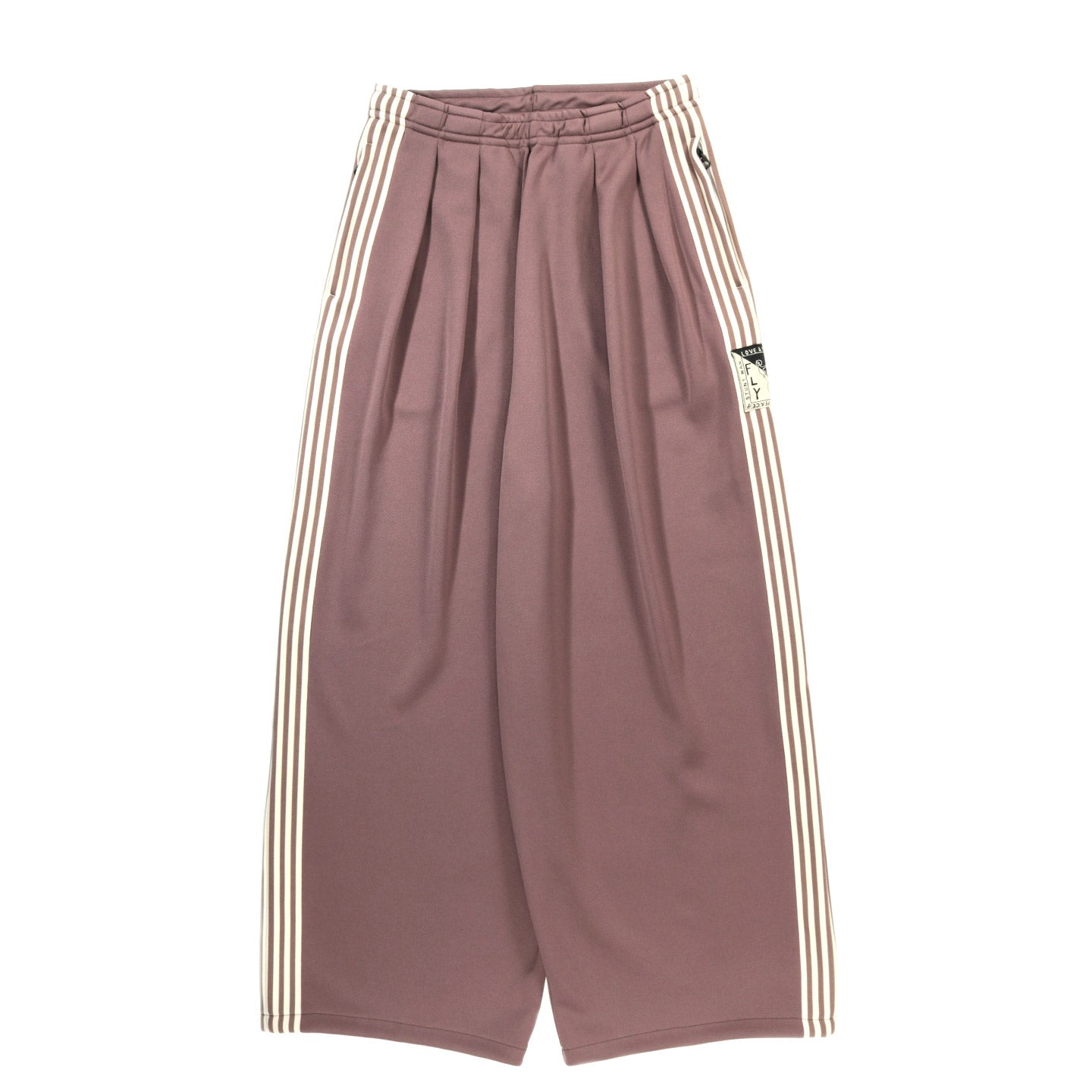 KAPITAL STUNT MAN & WOMAN SUPER BAGGY TRACK PANTS LIGHT BROWN