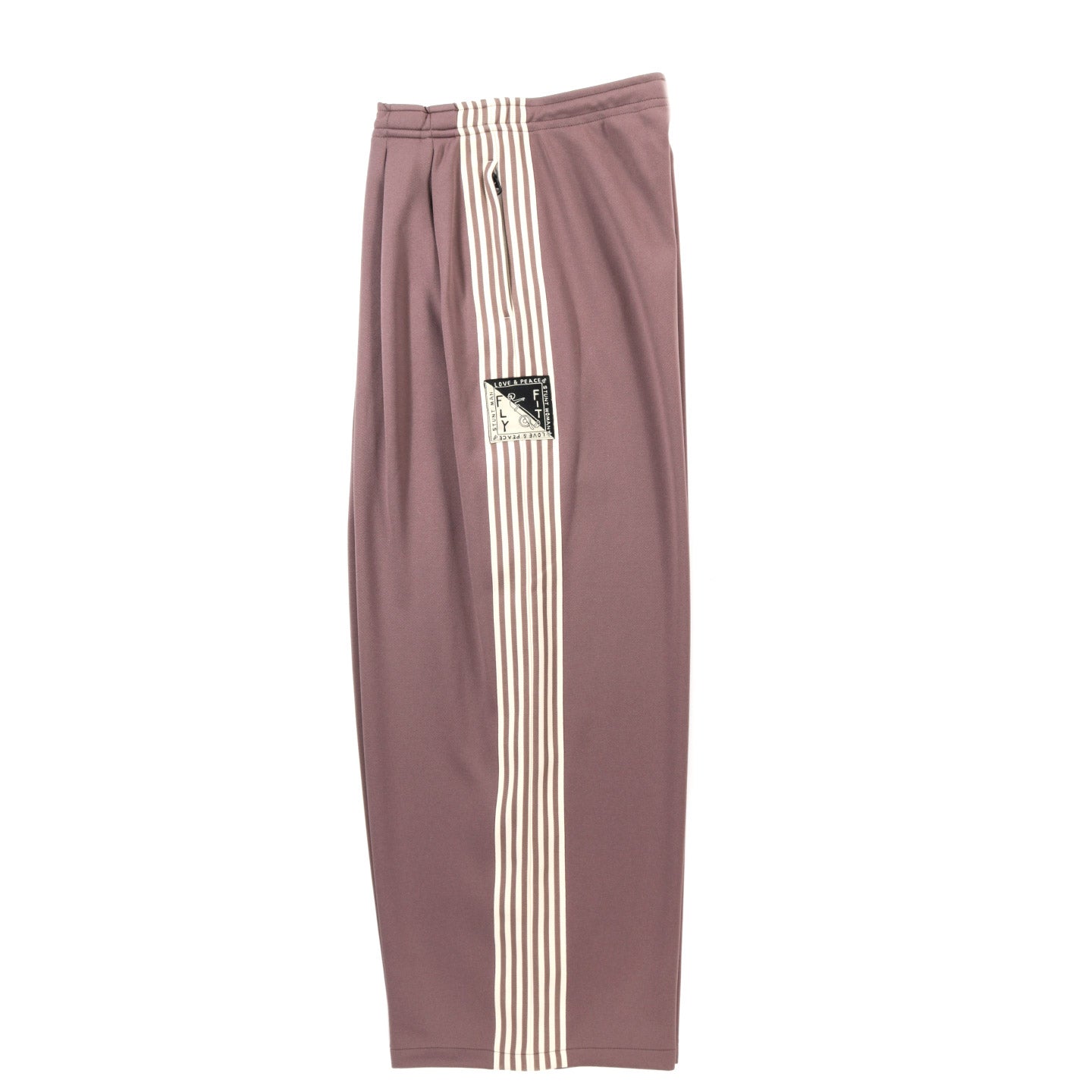 KAPITAL STUNT MAN & WOMAN SUPER BAGGY TRACK PANTS LIGHT BROWN
