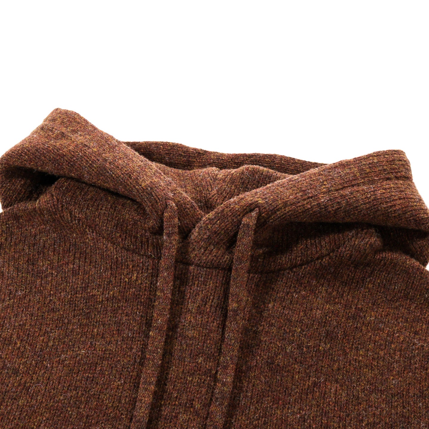 KAPITAL 5G WOOL BONE HOOD SWEATER BROWN