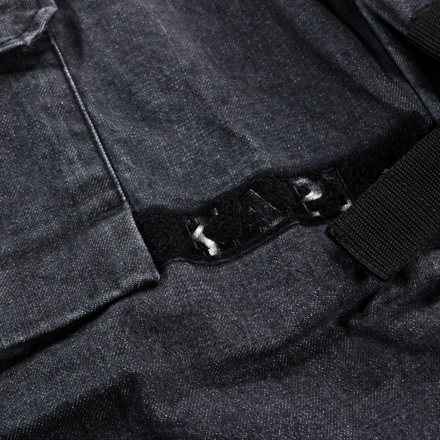 KAPITAL 14OZ BLACK DENIM NOUVELLE SHUTTLE PANTS