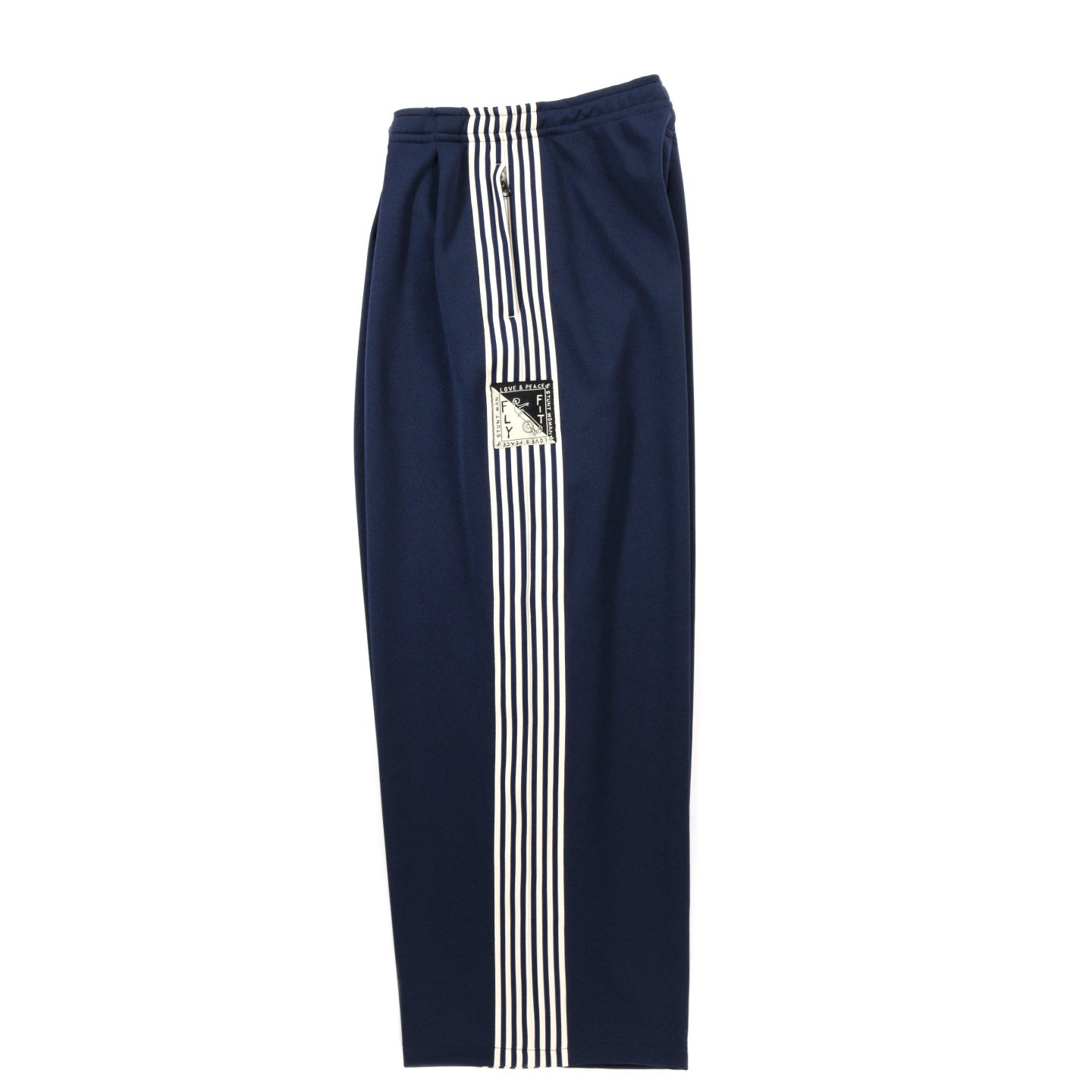 KAPITAL STUNT MAN & WOMAN SUPER BAGGY TRACK PANTS NAVY