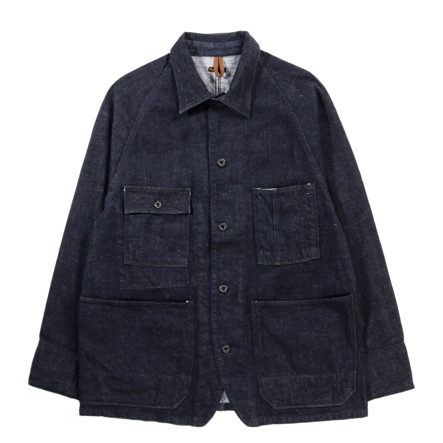 KAPITAL 12OZ DENIM CACTUS COVERALL BLACK THREAD INDIGO