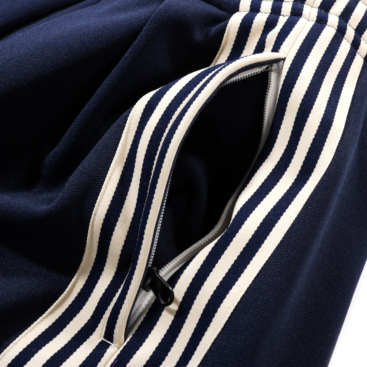 KAPITAL STUNT MAN & WOMAN SUPER BAGGY TRACK PANTS NAVY