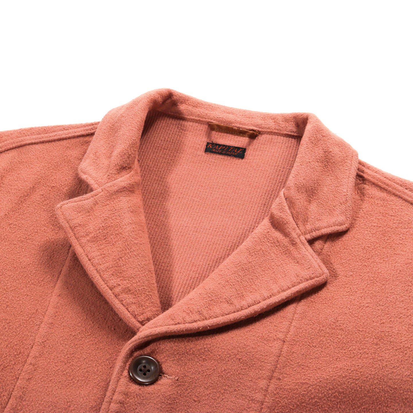 KAPITAL NAPPED HEAT-CORDUROY HOSPITAL JACKET SOHO BRICK