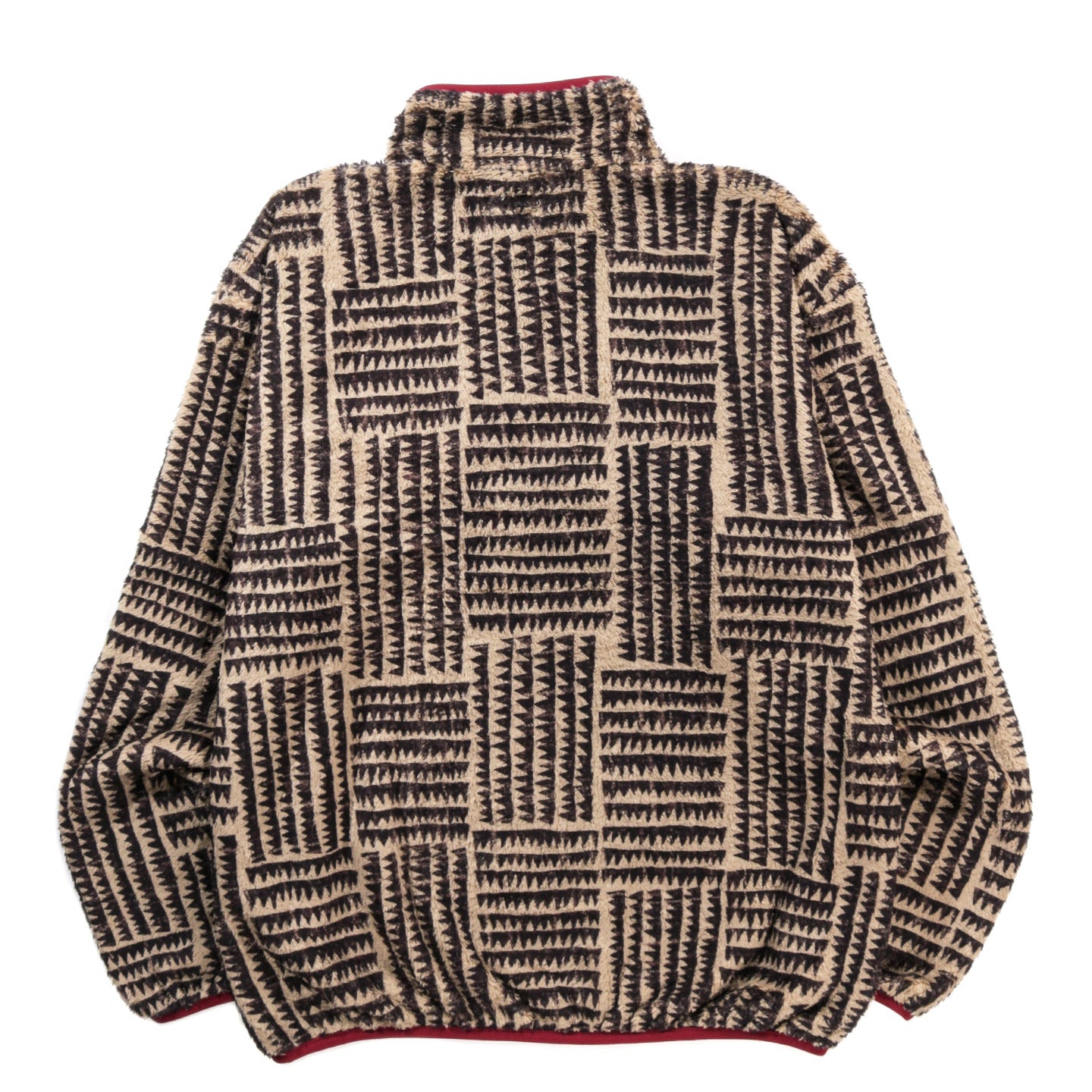 KAPITAL HACKSAW-BLOCK FLEECE PULLOVER BEIGE