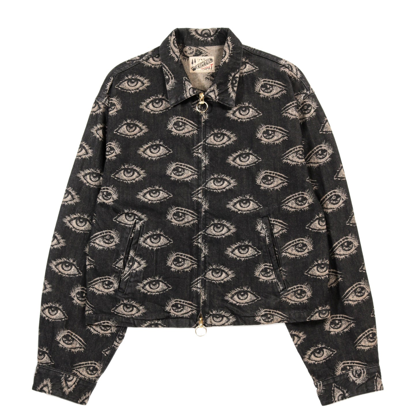 KAPITAL 12OZ SPEAKEASY DENIM DRIZZLER JACKET BLACK