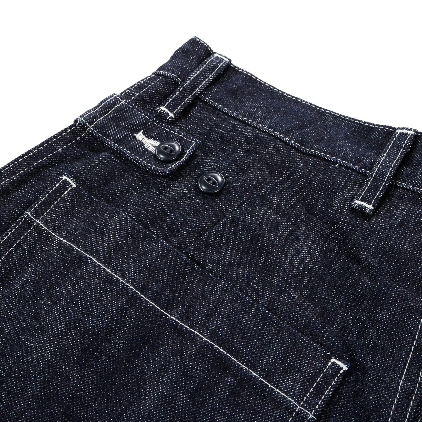 KAPITAL 14OZ DENIM FATIGUE BAGGY PANTS INDIGO