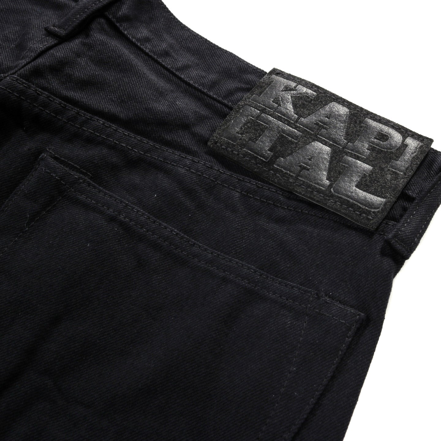 KAPITAL 14OZ DENIM 5P MONKEY TH (ZIP) BLACK