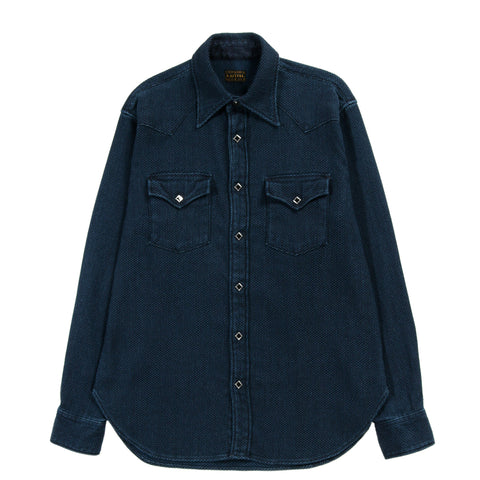 KAPITAL DO-GI CANVAS HUSKY WESTERN SHIRT INDIGO