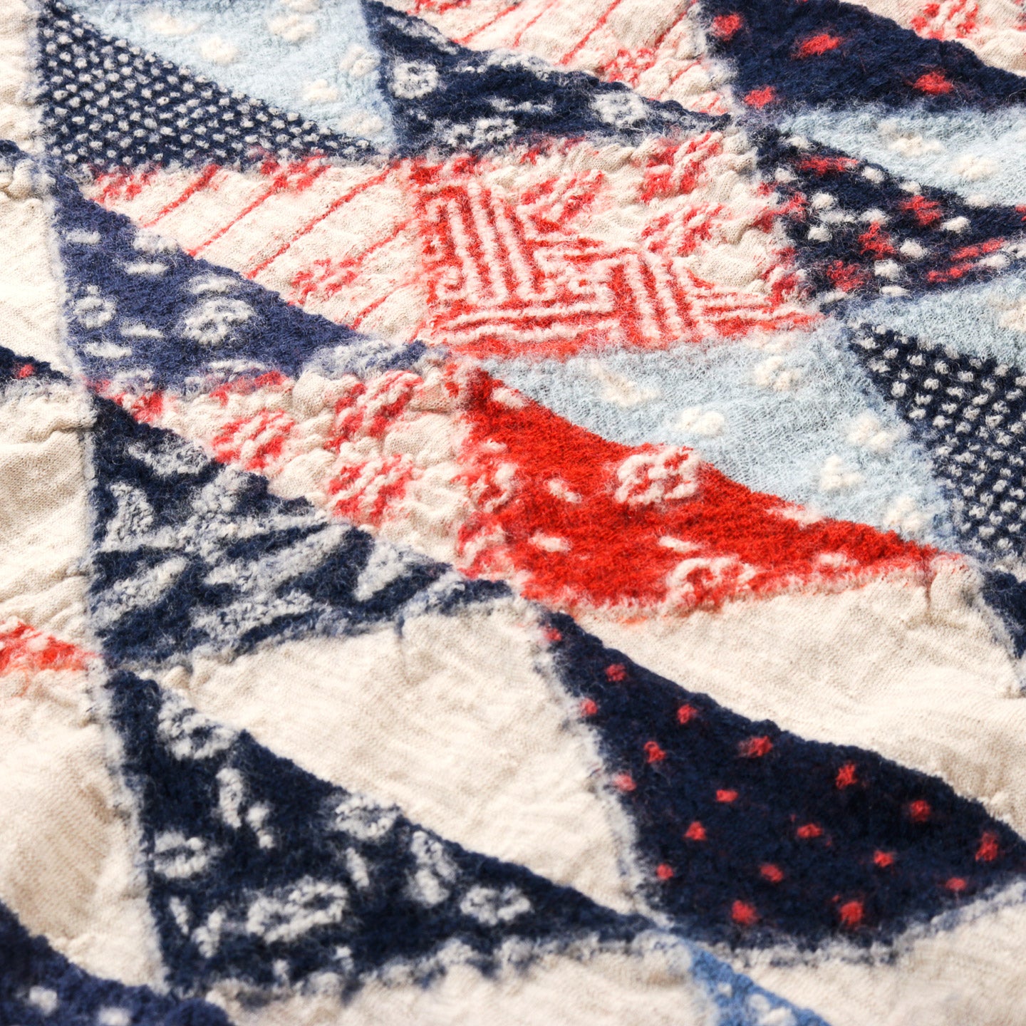 KAPITAL FULLING WOOL SCARF IDG-RAG ECRU