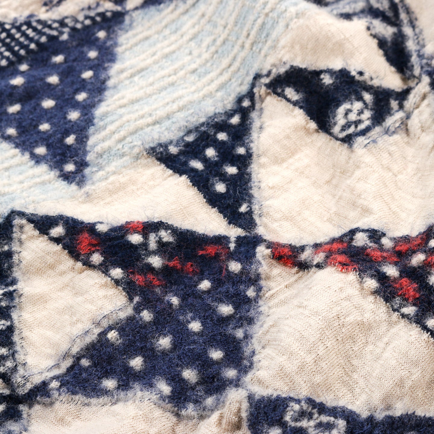 KAPITAL FULLING WOOL SCARF IDG-RAG ECRU