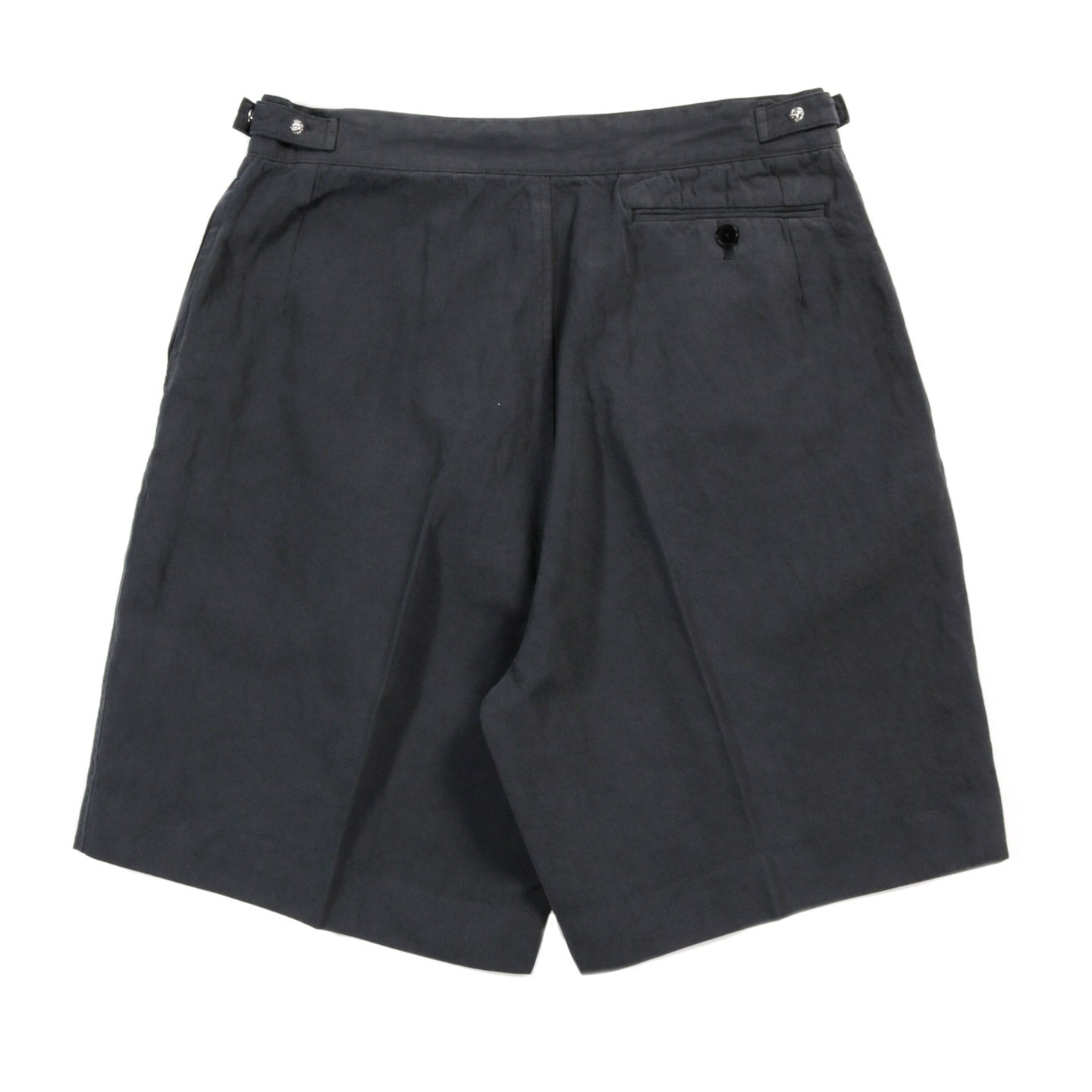 LADY WHITE CO. KAPTAIN SUNSHINE COTTON LINEN SHORT CHARCOAL
