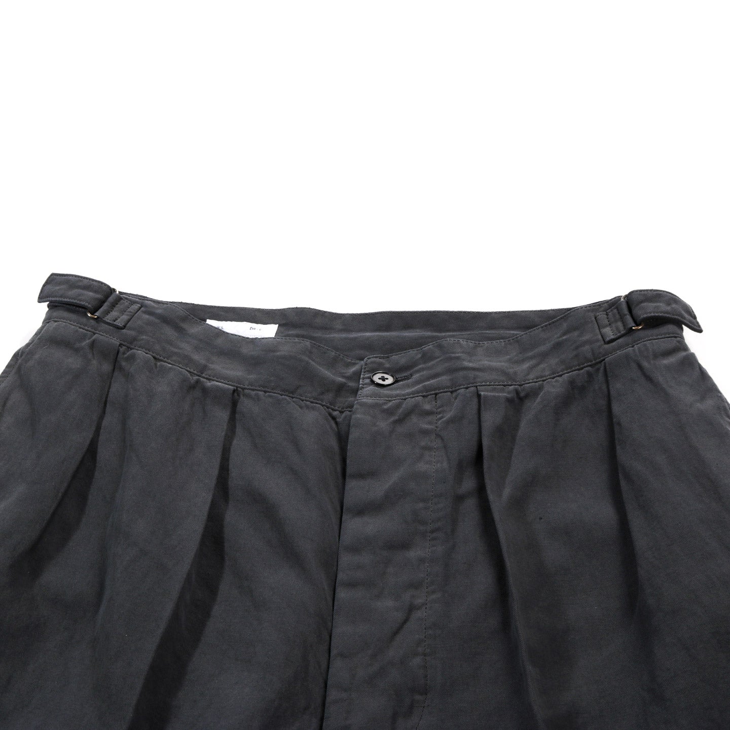 LADY WHITE CO. KAPTAIN SUNSHINE COTTON LINEN SHORT CHARCOAL